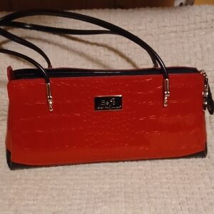 Beijo Red Crocodile Embossed Women's Handbag